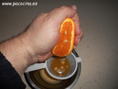 Ensalada de naranjas zumo