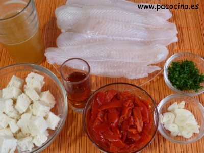 Panga en salsa de pimientos del piquillo ingredientes