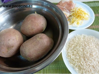 Patatas rellenas de arroz ingredientes