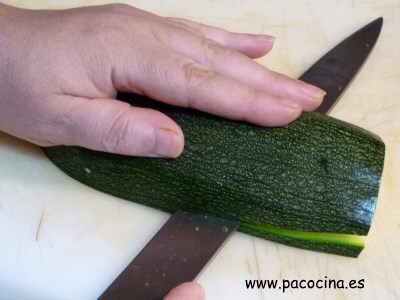 Lasaña de verduras cortr calabacín