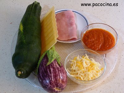 Lasaña de verduras ingredientes