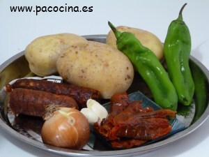 Patatas con chorizo ingredientes